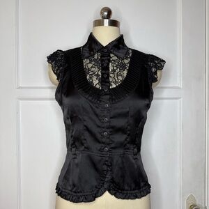 Papaya satin blouse